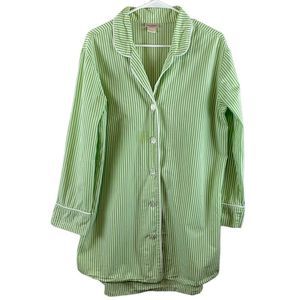 BedHead Green Striped Pajama Top